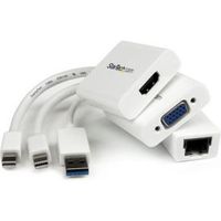 StarTech.com Macbook Air accessoireset MDP-naar-VGA / HDMI en USB 3.0 gigabit Ethernet-adapter - thumbnail