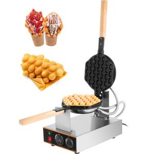 VEVOR Elektrische bubble wafelijzer, roestvrij staal, 1400 W, commerciële wafelmachine, 30 stuks eieren, wafelmaker, keukenapparaten, 220V, 180 graden draaibare wafelijzer voor restaurant, bar en café