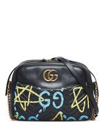 Gucci Pre-Owned sac porté épaule à motif GG Marmont - Noir - thumbnail