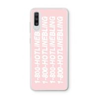 Hotline bling pink: Samsung Galaxy A70 Transparant Hoesje
