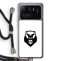Angry Bear (white): Xiaomi Mi 11 Ultra Transparant Hoesje met koord
