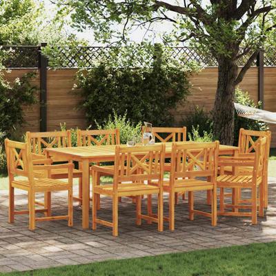 Tuinstoel 8 pcs Bruin 56 x 56 x 90 cm Massief acaciahout