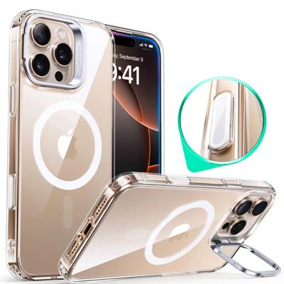 iPhone 16 Pro Max Classic Hybrid Magnetic Case (Camera Control, Stash Stand) - Clear