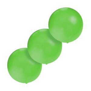 Set van 3x stuks groot formaat groene ballon met diameter 60 cm