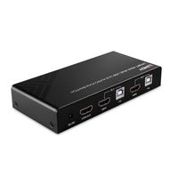 LINDY 2 Port KVM Switch HDMI 4K60, USB 2.0 & Audio KVM-switch 2 poorten HDMI 4096 x 2160 Pixel - thumbnail