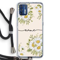 Daisies: Motorola Moto G9 Plus Transparant Hoesje met koord