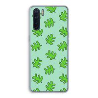 Groene blaadjes: Oppo A91 Transparant Hoesje