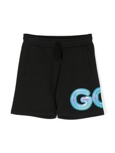 Gcds Kids short de sport à logo imprimé - Noir