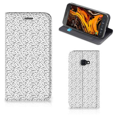 Samsung Galaxy Xcover 4s | Hoesje met Magneet | Stripes Dots