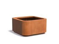 Cortenstaal plantenbak ROHIN 150x150x80cm.