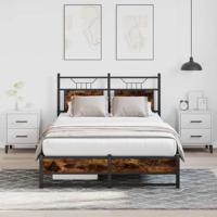 Bedframe zonder matras hout gerookt eikenkleurig 120x190 cm