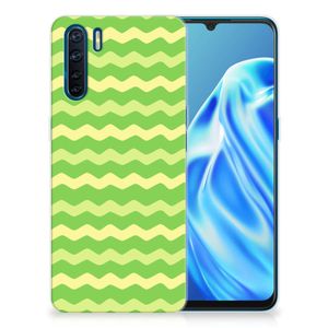 OPPO A91 TPU bumper Waves Green