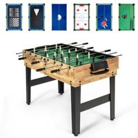 105,5 cm Multifunctionele Tafel 10-in-1 Combi-speeltafel Houten Speeltafel voor Speelkamer Kantoor Bar Club Feesten
