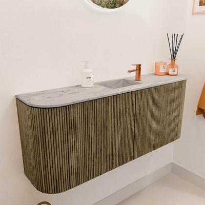 Toiletmeubel Mondiaz Joya Dlux | 103.2 cm | Meubelkleur Dusk | Faye wastafel Glace Wasbak Midden | 1 kraangat
