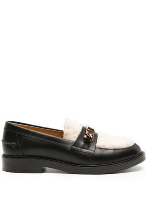 Tod's mocassins à détail de chaîne - Noir