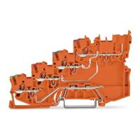 WAGO 2020-5477 Vieraderige initiatorklem 7 mm Push-In-klem Oranje 15 stuk(s)