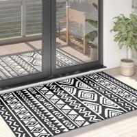 VidaXL Buitenkleed arakil 120x180 cm polypropeen zwart