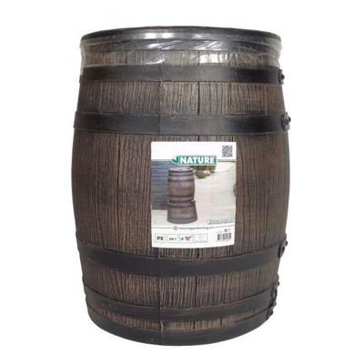 Wateropvangbak in de vorm van een ton - NATURE - Rotatiegegoten PE - 50 liter - Inclusief accessoires