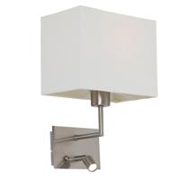 Steinhauer Wandlamp Mexlite met leeslamp en witte kap 1472ST - thumbnail