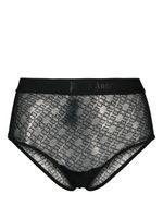 Palm Angels culotte en dentelle à bande logo - Noir