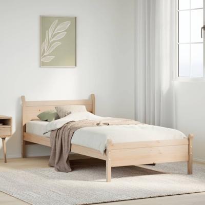 Bedframe zonder matras massief grenenhout 75x190 cm