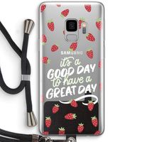 Don't forget to have a great day: Samsung Galaxy S9 Transparant Hoesje met koord