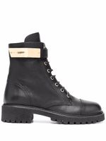 Giuseppe Zanotti bottines en cuir à lacets - Noir - thumbnail