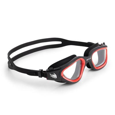 BTTLNS Ghiskar 1.0 transparante lens zwembril zwart/rood