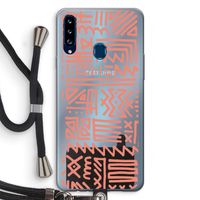 Marrakech Pink: Samsung Galaxy A20s Transparant Hoesje met koord