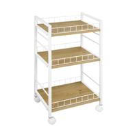Groentetrolley Versa Wit Metaal Plastic Melamine 30 x 76 x 40 cm