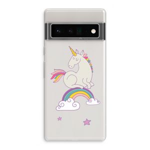 Regenboog eenhoorn: Google Pixel 6 Pro Transparant Hoesje