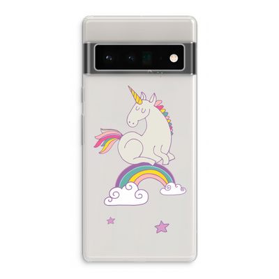 Regenboog eenhoorn: Google Pixel 6 Pro Transparant Hoesje