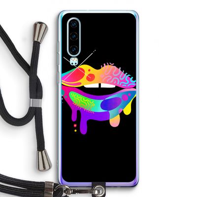 Lip Palette: Huawei P30 Transparant Hoesje met koord