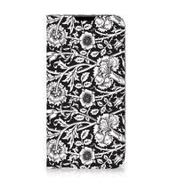 Apple iPhone 14 Plus Smart Cover Black Flowers - thumbnail