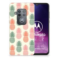 Motorola One Zoom Siliconen Case Ananas - thumbnail