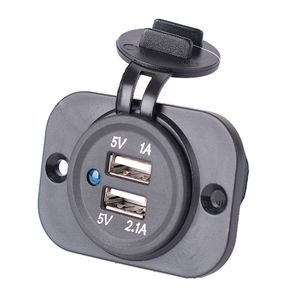 Inbouw USB Adapter 2xUSB 5V-2,1A&1A/Input 12V-24V EUE1094