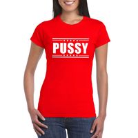 Pussy t-shirt rood dames 2XL  -