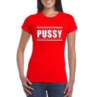 Pussy t-shirt rood dames - thumbnail