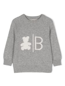 Brunello Cucinelli Kids pull en maille intarsia - Gris