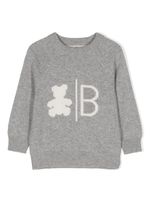 Brunello Cucinelli Kids pull en maille intarsia - Gris - thumbnail