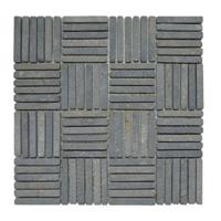 Stabigo Parquet VH 1x7.3 Light Grey mozaiek 30x30 cm grijs mat - thumbnail