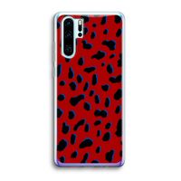 Red Leopard: Huawei P30 Pro Transparant Hoesje