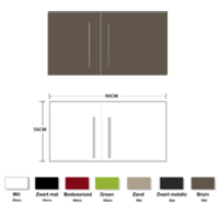 Metalen wandkast bruin 90cm RAI-839 Metalen wandkast bruin 90cm RAI-839