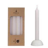 Potlood kaarsen set 4 stuks dia. 2.2 x H 20 cm wit - Hortus