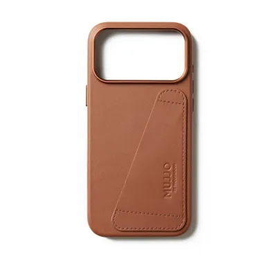 Mujjo Lederen hoesje met pasjes houder iPhone 17 Pro Max - Tan Mujjo Lederen hoesje met pasjes houder iPhone 17 Pro Max - Tan