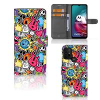 Motorola Moto G10 | G20 | G30 | Wallet Case | met Pasjes | Punk Rock