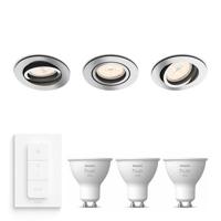 Philips Donegal Inbouwspots - Hue White & Dimmer - Chroom - thumbnail