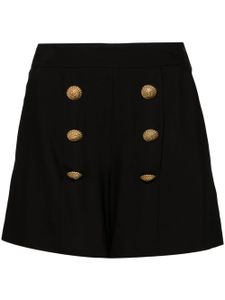 Balmain short à boutons embossés - Noir