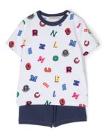 Moncler Enfant ensemble short à imprimé graphique - Blanc