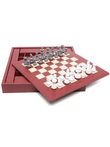 Hector Saxe lot de boîtes Chessboard en cuir (37 cm) - Rouge